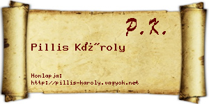 Pillis Károly névjegykártya