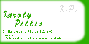 karoly pillis business card